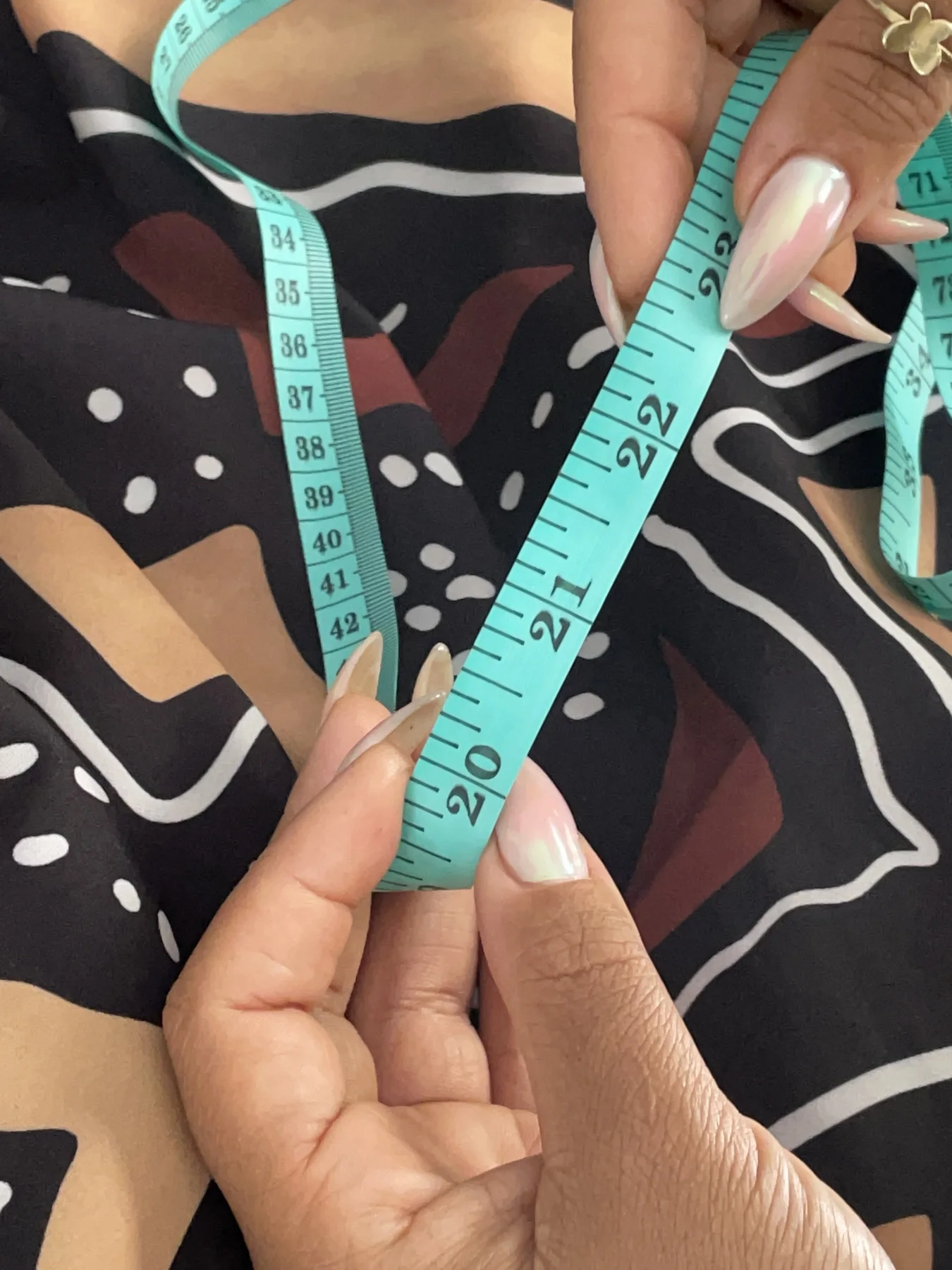Tape measure and fabric